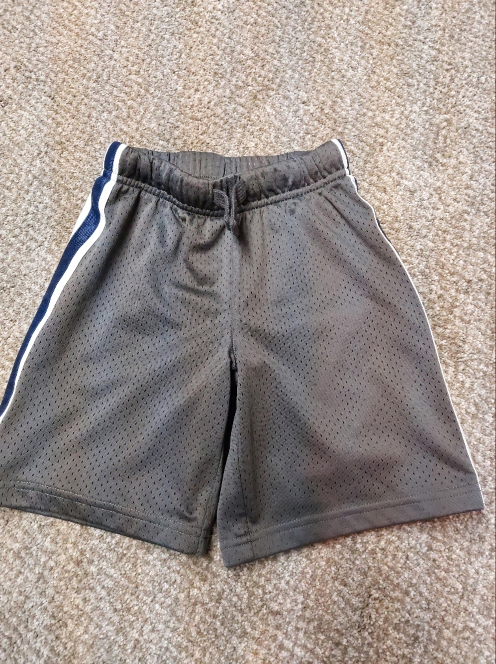 Toddler Boys OshKosh B'gosh Gray Shorts with Navy Stripe
